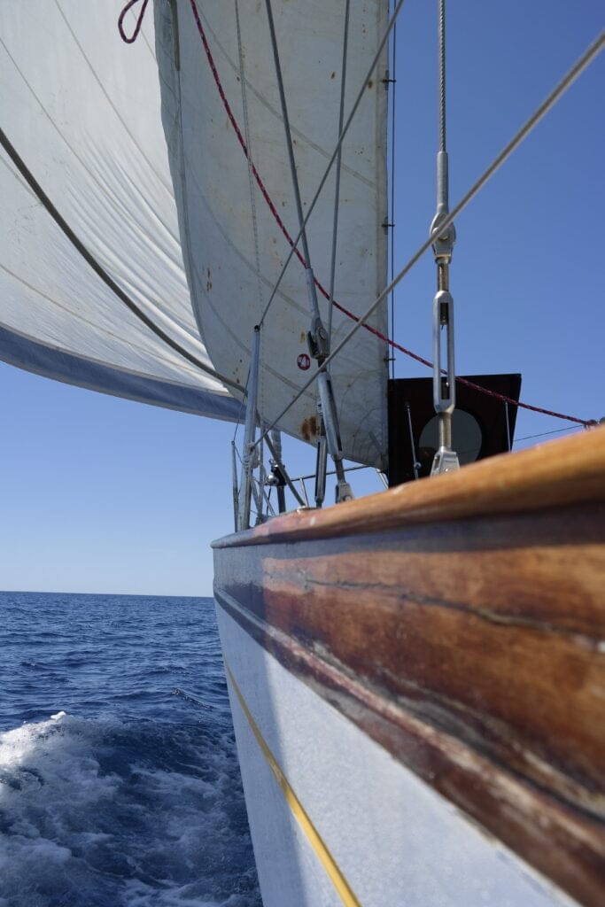 Crew management in SY Aprilia SY Aprilia sailing in mediterranean sea