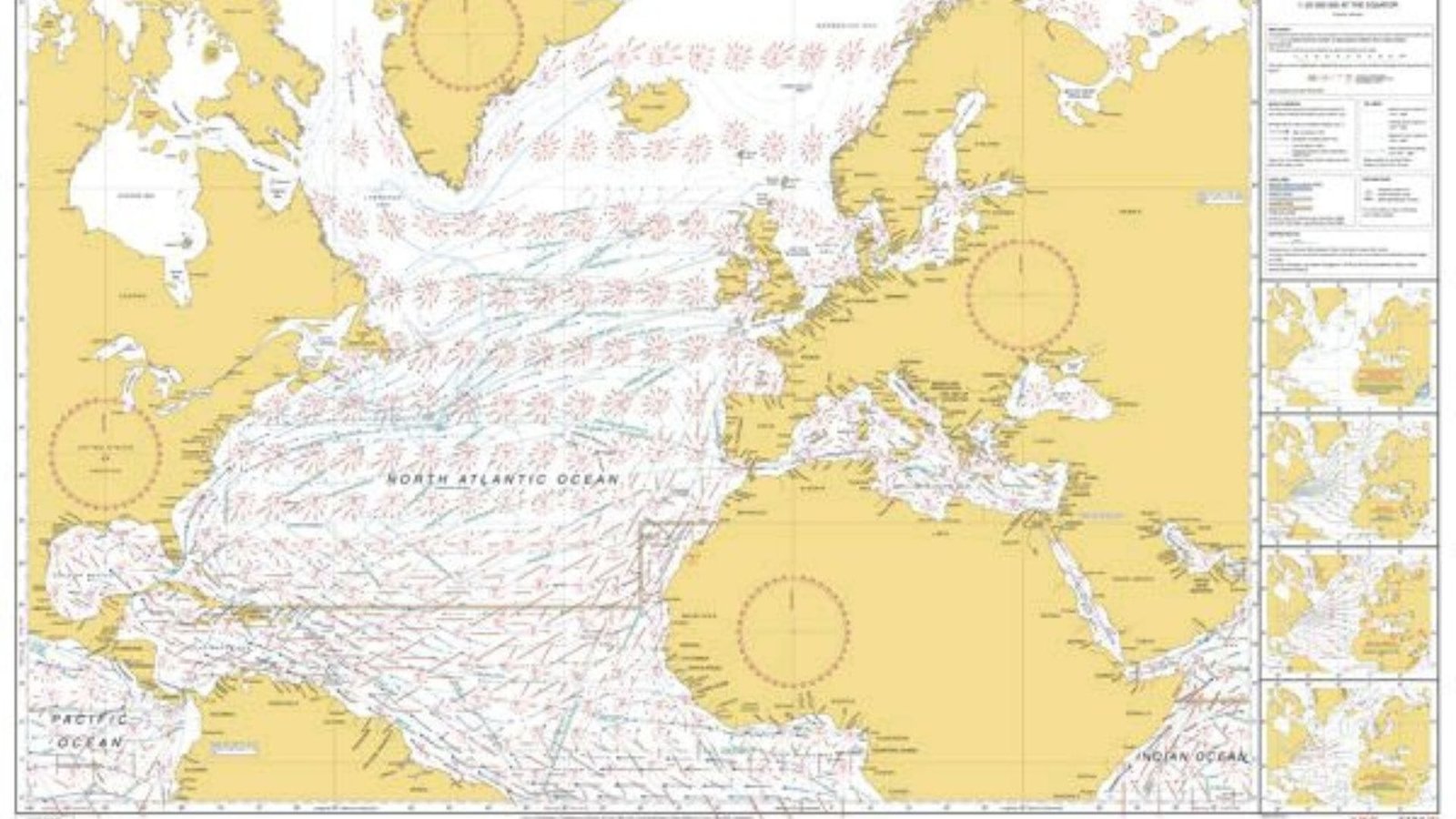ADMIRALTY Chart 5124 JUNE - Routeing Chart North Atlantic Ocean