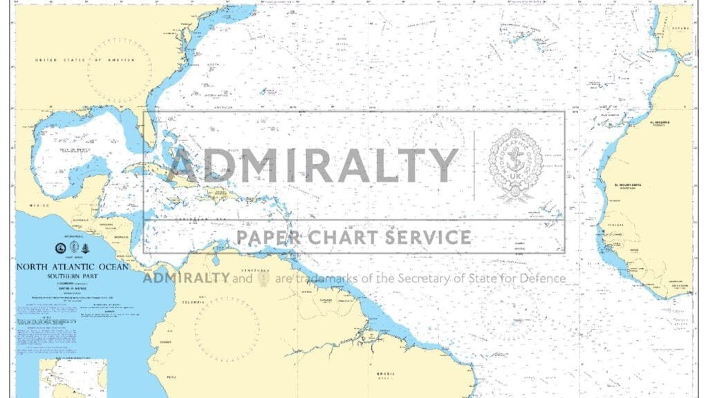 Transatlantic Crossing from East to West 6 Cross-Atlantic Trade Winds Route chart