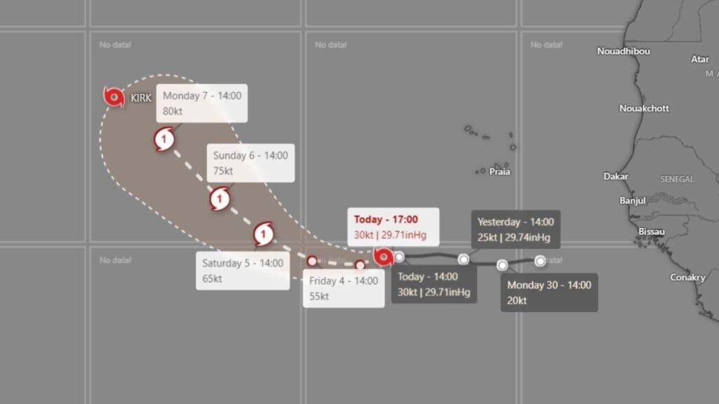 Tracking a Hurricane for Sailors - Pocket Guide 1 Hurricane tracking for sailors by Windy