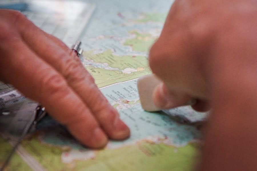 RYA navigation exercise during course