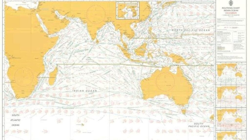 Monsoons Sailing - How to Use Them and When Avoid Them 2 Routeing - Indian Ocean - December - ADMIRALTY Chart 5126
