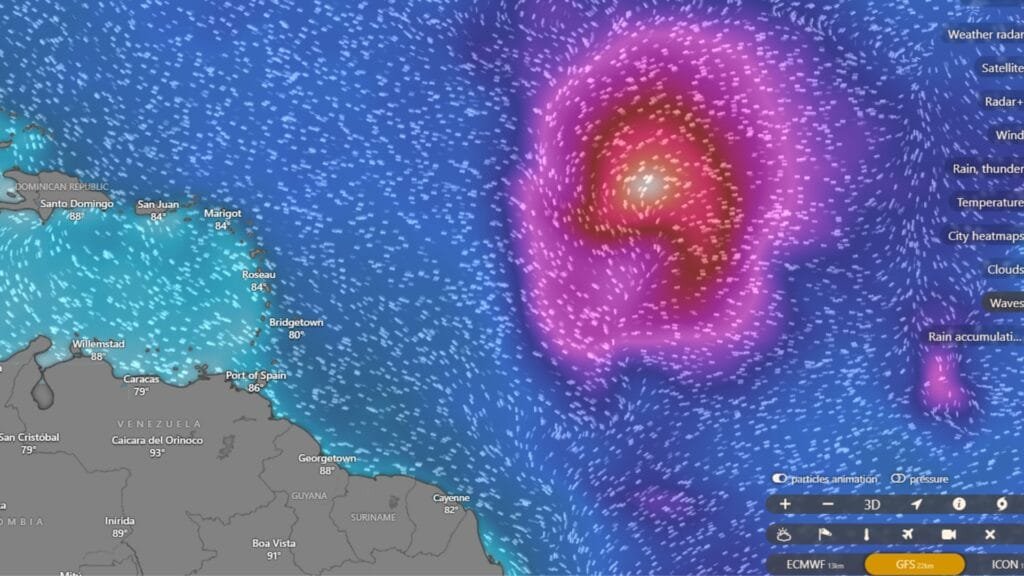 Myth Busting: Are GRIB Files Really More Professional for Sailors Than Windy.app? 2 Windy forecast sample