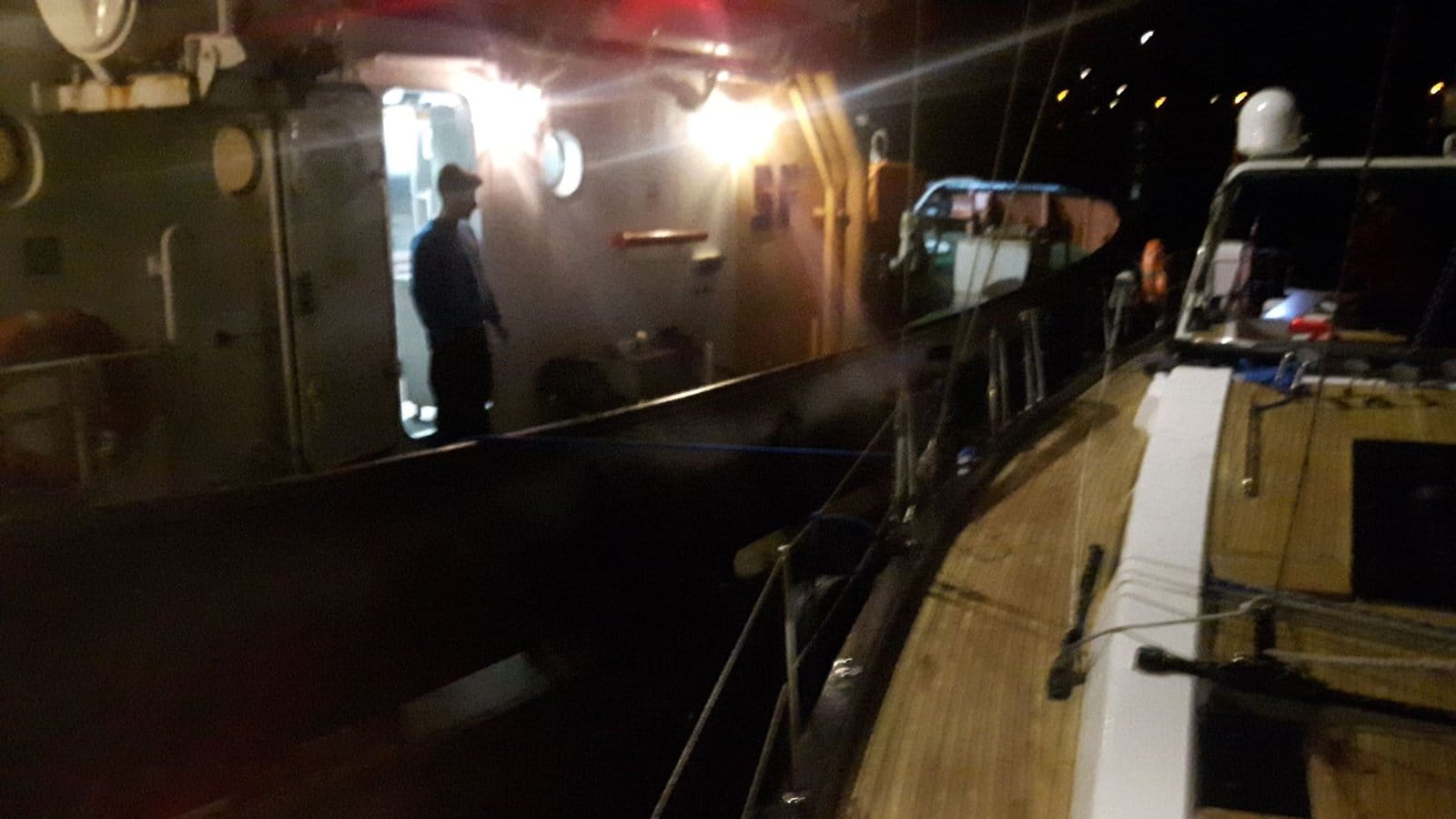 Night watch on the Hanse 575 during the delivery Night watch on the Hanse 575 during the delivery